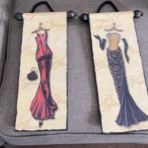Two wall hangings